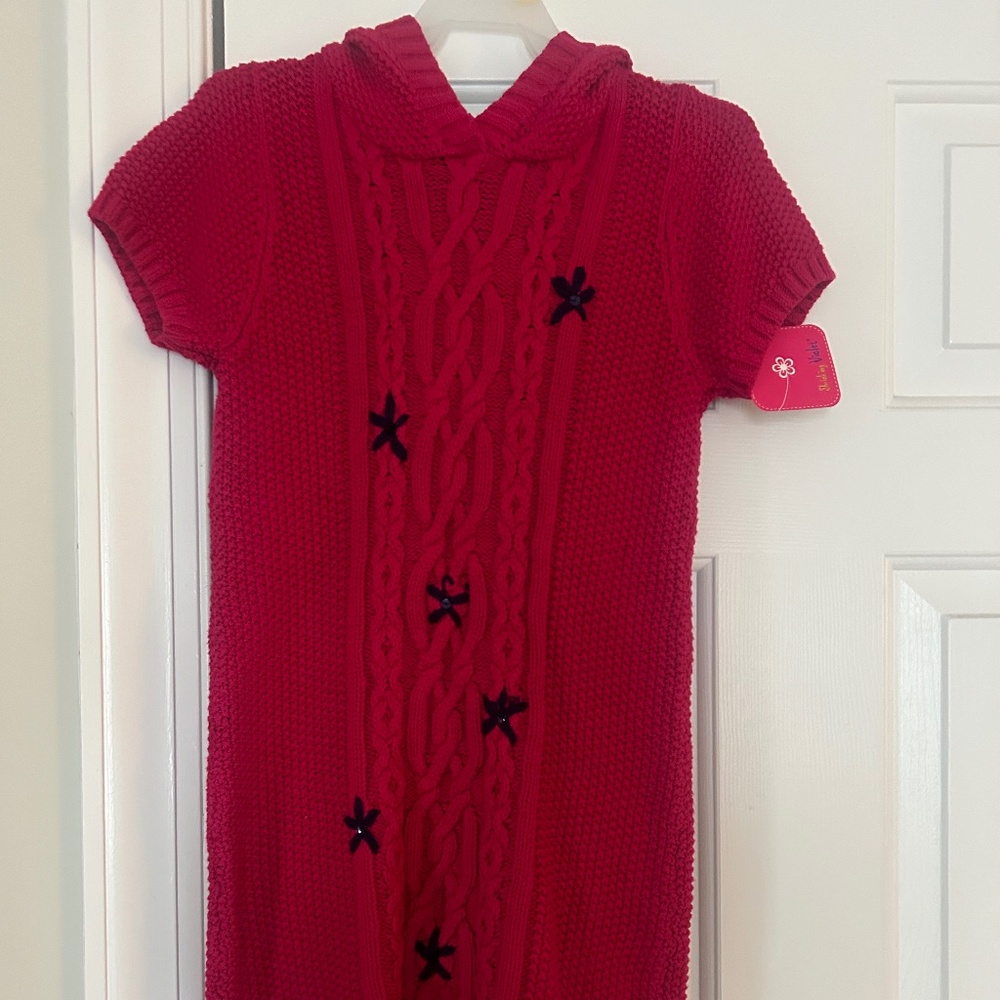 Red sweater dress